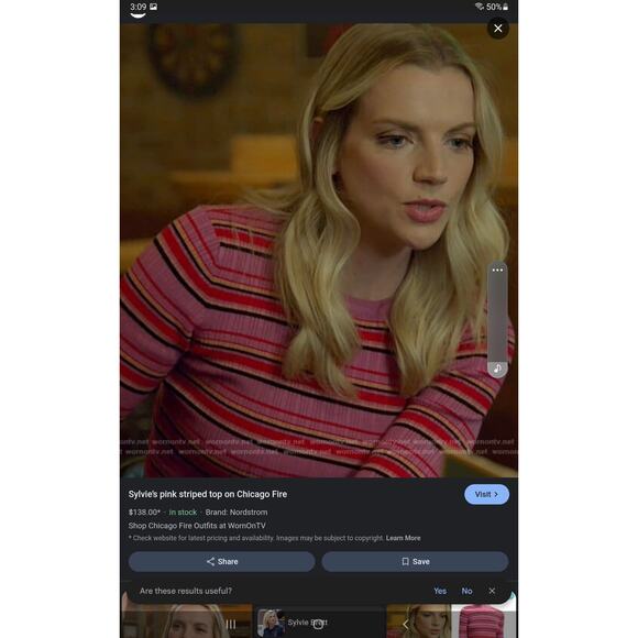 $ASO Sylvies Chicago Fire. Y2K.  Ribbed striped over. Barbie pink,white black - Picture 2 of 6